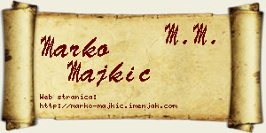 Marko Majkić vizit kartica